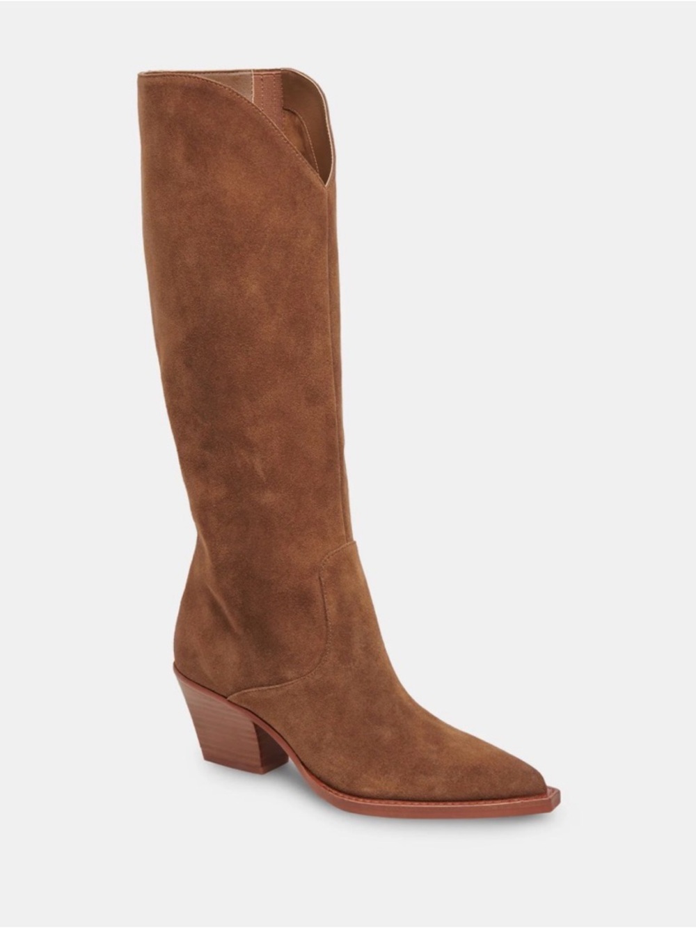 NWOT Dolce Vita Raj Wide Calf Boots Brown Suede size 6 - Picture 3 of 6